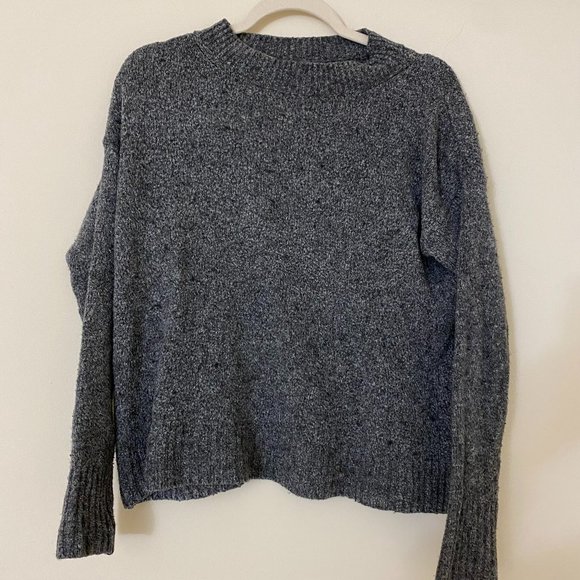 Brandy Melville Mock Neck Grey Turtleneck Sweater - Picture 1 of 4